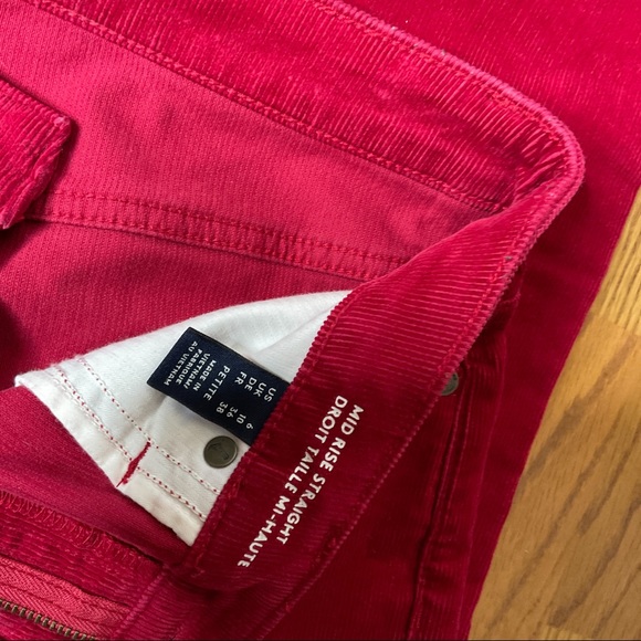 Lands’ End Mid Rise Straight Corduroy Pants Red 6 - Picture 4 of 11